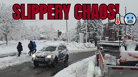 CHAOS IN MONTREAL: Winter Arrives EARLY, Turns Streets into Ice Rinks