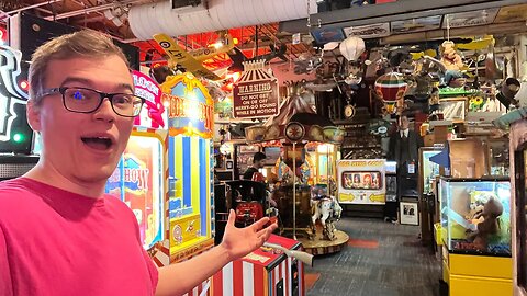Visiting The Most BIZARRE Arcade In The World!