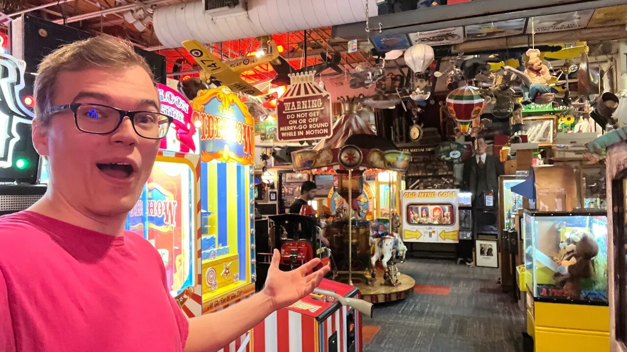 Visiting The Most BIZARRE Arcade In The World!