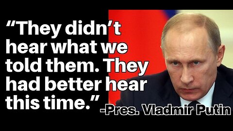 WHO'S SORRY NOW? by Vladimir Putin
