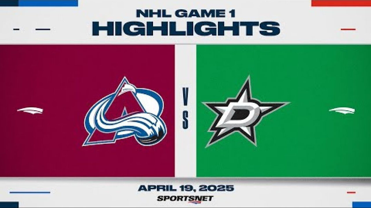NHL Game 1 Highlights - Avalanche vs. Stars - April 19, 2025