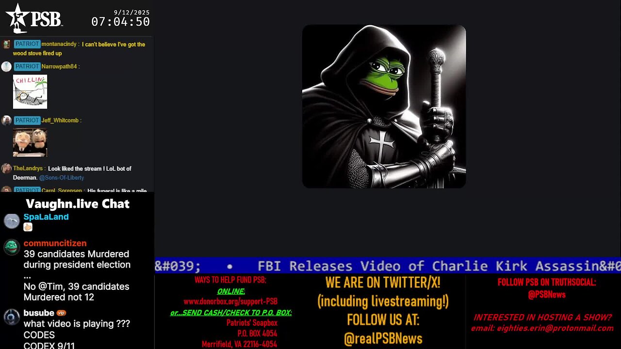 2025-09-12 07:00 EDT - Patriots Soapbox AM: with MykelJaye