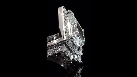 2 Carat Princess Genuine Aquamarine Halo 14K White Gold Engagement Ring Eternity Ring Set 💍