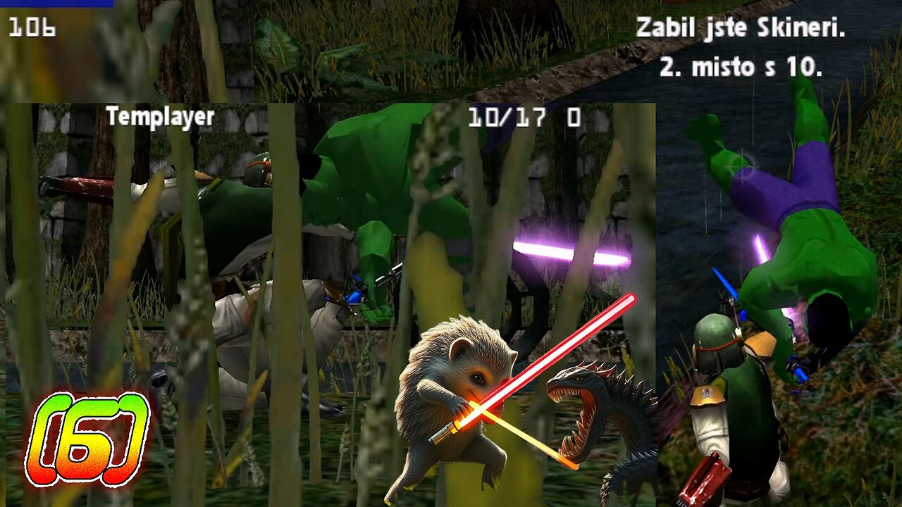 Teaching Skineri how to play Jedi Knight |6| Rancor Tossing + Boss Desann [CZ/EN]