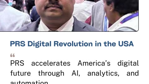 Swami Vijay Kumar Durai, Global CEO of PRS International Group of Companies,