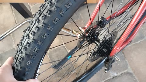 Finally 🆕 wheel 🛞 arrived bike 🚲 ready for the road 🛣️