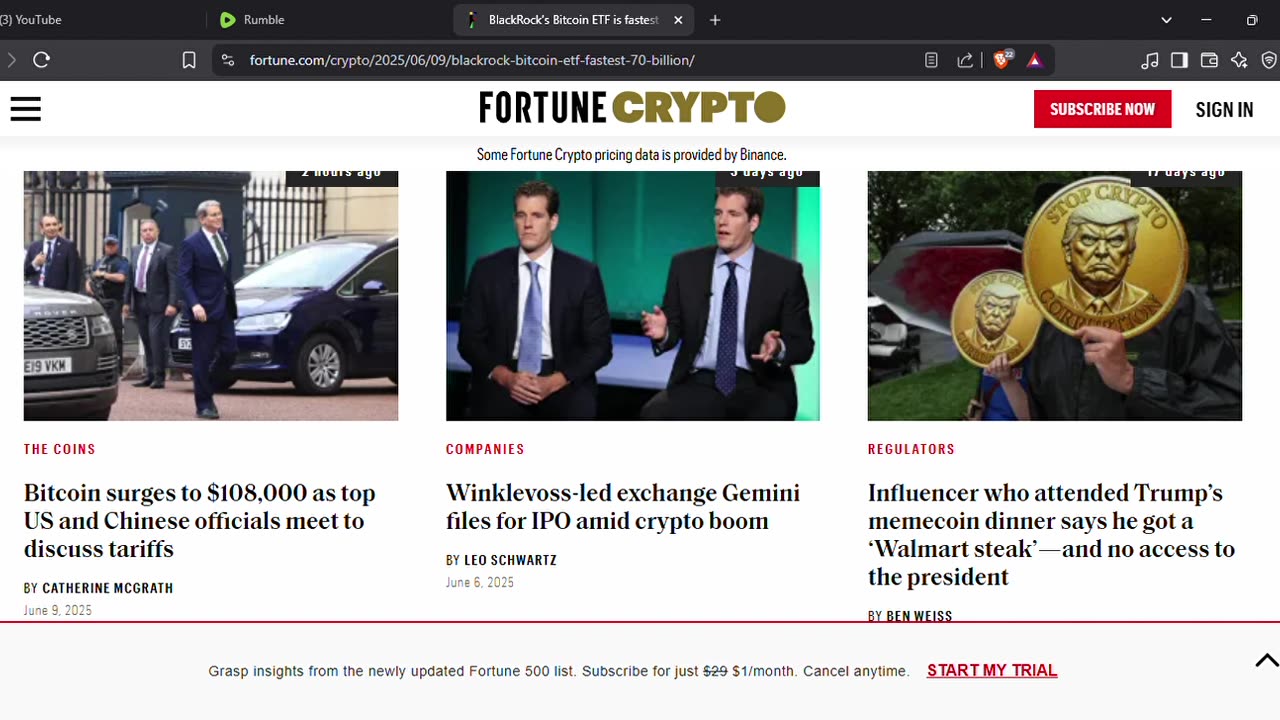 BlackRock’s Bitcoin ETF is fastest ETF to accumulate $70 billion Fortune Crypto