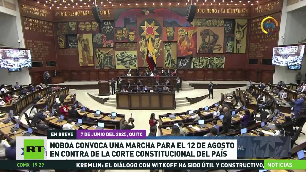 Noboa convoca para el 12 de agosto una marcha