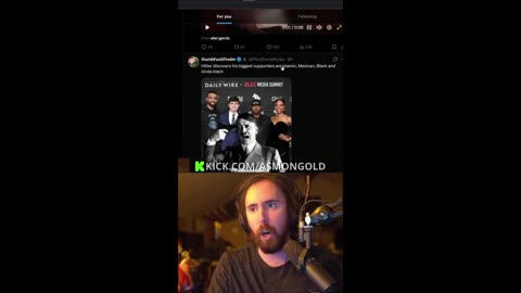 Asmongold reacts to Daily Wire post about Candace Owens Nick Fuentes Myron Gaines Sneako