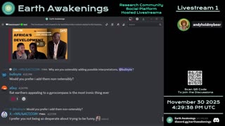 Earth Awakenings - Livestream 1 - #4180 - Live on Rumble/Youtube/X-Twitter/Twitch