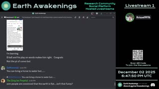 Earth Awakenings - Livestream 1 - #4186 - Live on Rumble/Youtube/X-Twitter/Twitch