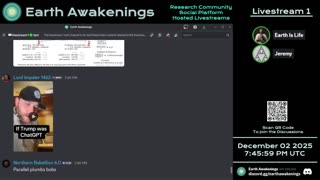 Earth Awakenings - Livestream 1 - #4186 - Live on Rumble/Youtube/X-Twitter/Twitch