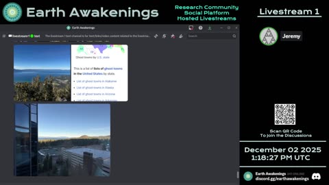 Earth Awakenings - Livestream 1 - #4183 - Live on Rumble/Youtube/X-Twitter/Twitch