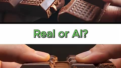 Breaking: Real or AI viral ASMR satisfying chocolate slicing cutting video gener