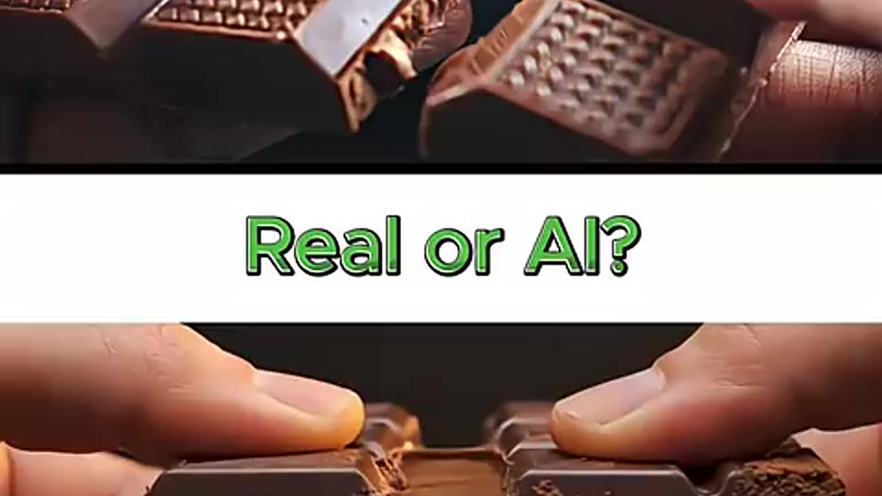 Breaking: Real or AI viral ASMR satisfying chocolate slicing cutting video gener