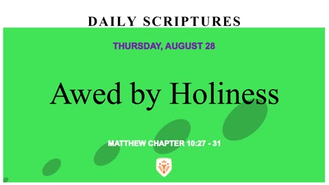Awed by Holiness