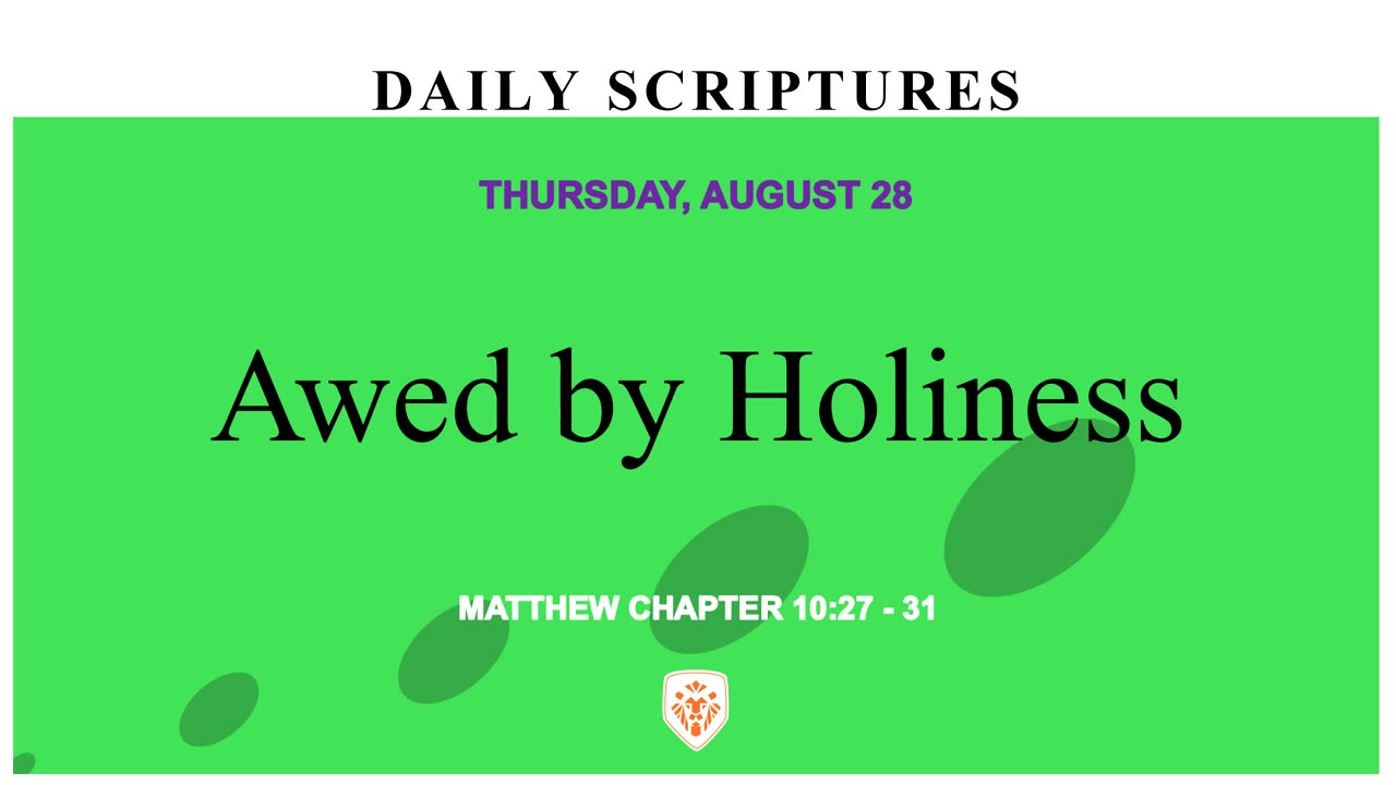Awed by Holiness