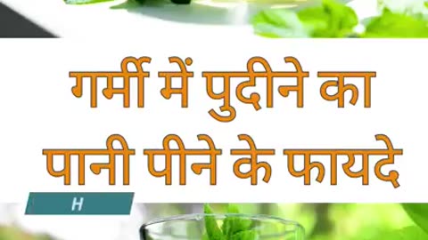 Garmi me Pudina ka pani ke fayde