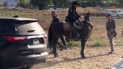 Massive raid horse racing site in Wilder, Idaho illegal aliens detained in porta potties