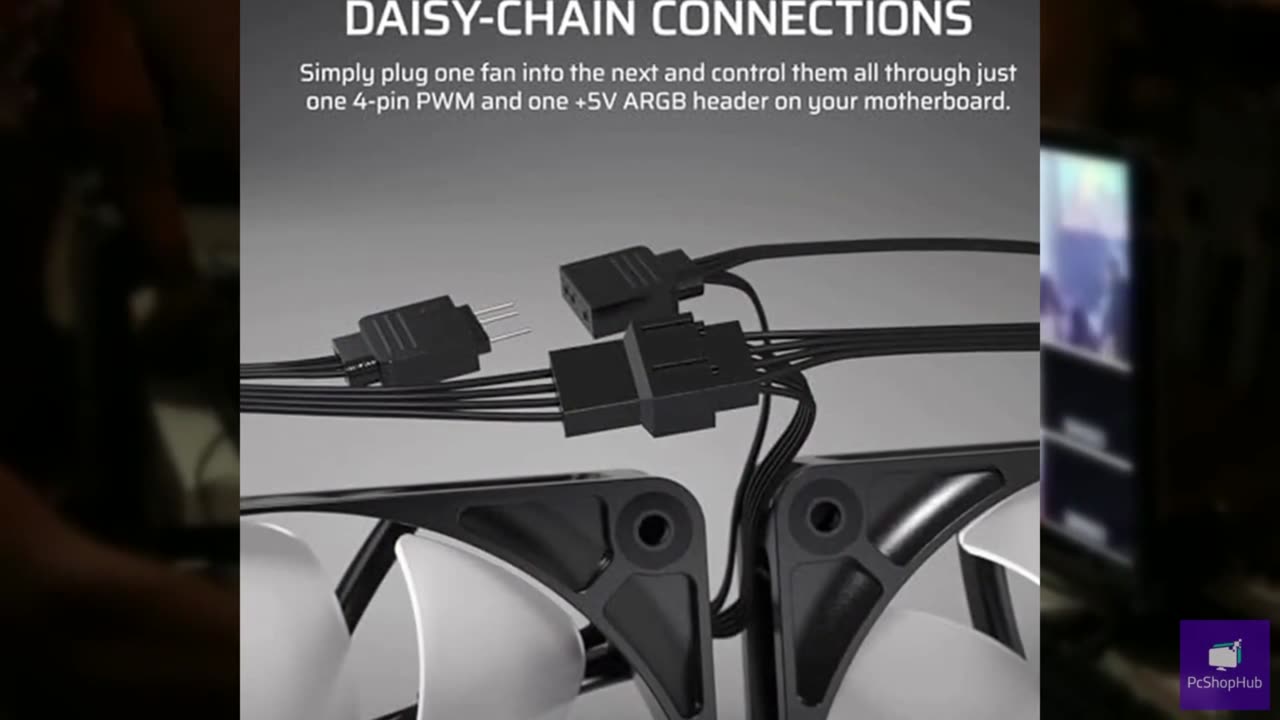 CORSAIR RS120 ARGB 120mm PWM Fans – Daisy-Chain Connection – Low-Noise – Magneti