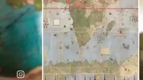 1547 Map showing Antarctica