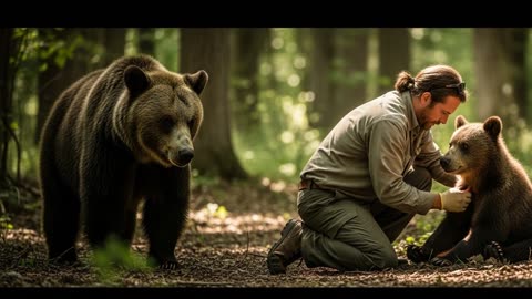Trapped Bear Saved From Lions