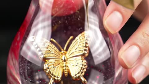 Glassy Fruit With Butterfly