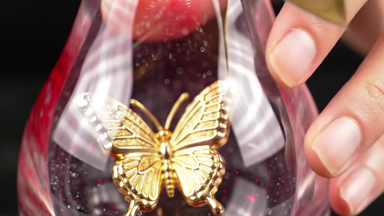 Glassy Fruit With Butterfly
