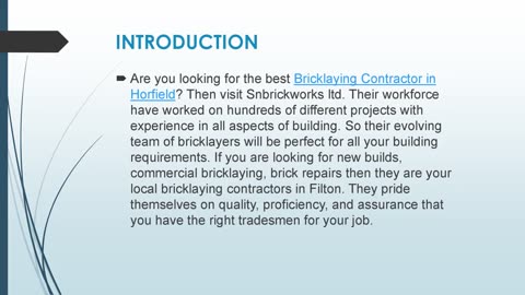 Best Bricklaying Contractor in Horfield