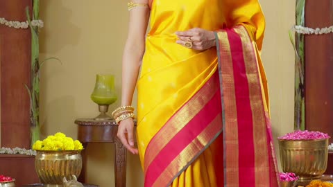 Mustard Yellow Kanchipuram Saree Elegance #kanjivaramsilksarees #silksaree #kanchipattusarees #saree