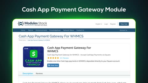 Cash App Payment Gateway Module for WHMCS | Modules Stack