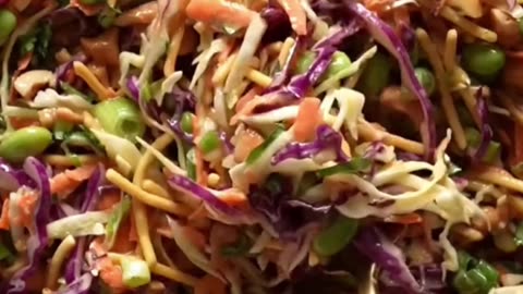 chow mein noodles, edamame, and roasted cashews