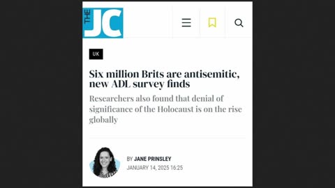 Jews Claim "Six Million" Britains Are "Antisemitic" LOL