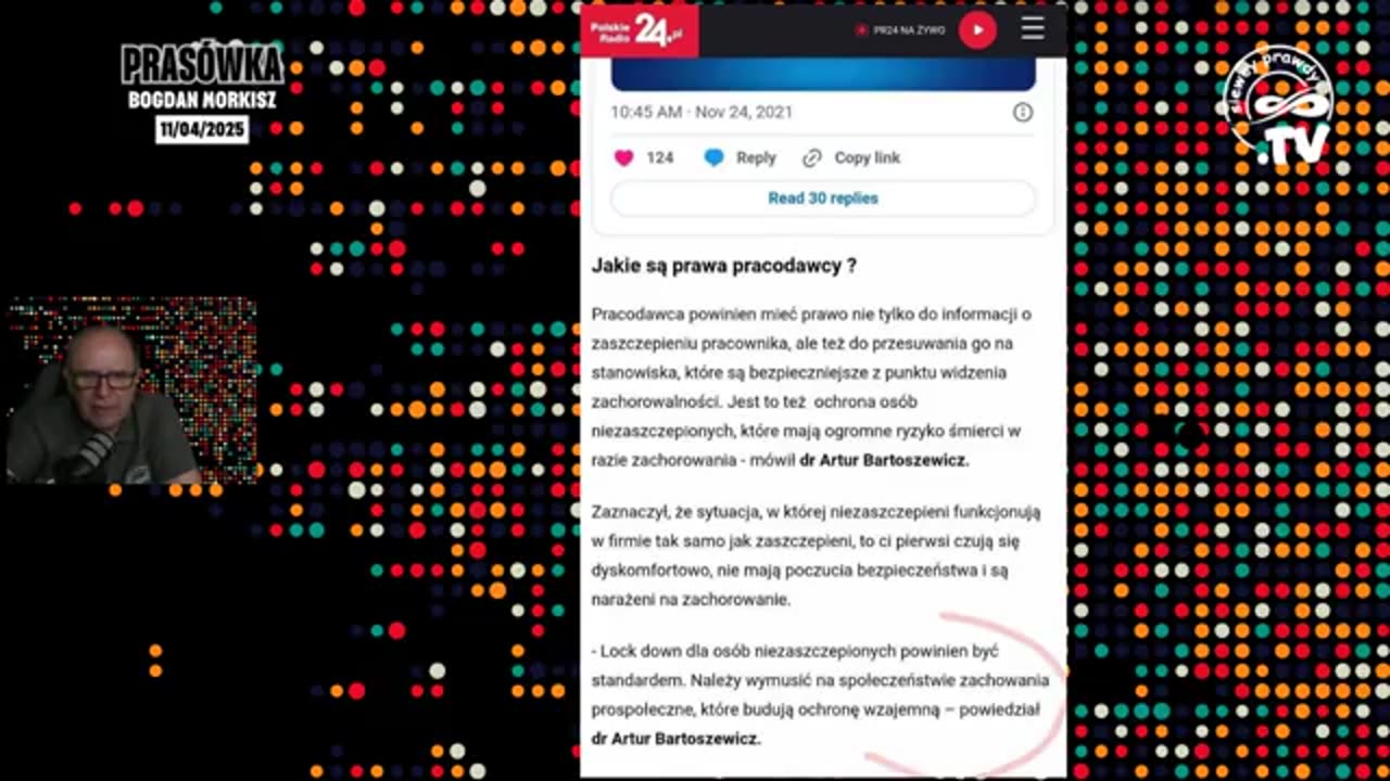 Zamordysta kowidowy Bartoszewicz w komentarzu Morkisza
