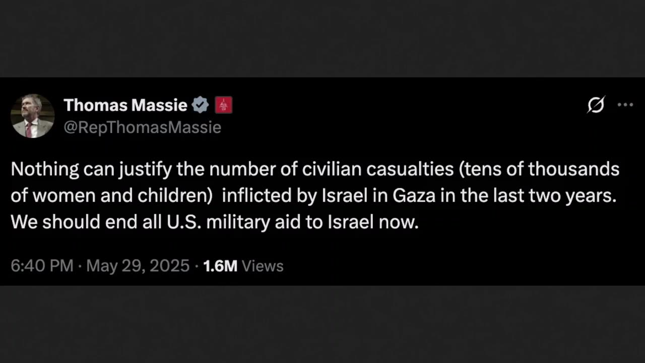 Thomas Massie Calls For End of Foreign Aid to Israel - Good Nationalism?