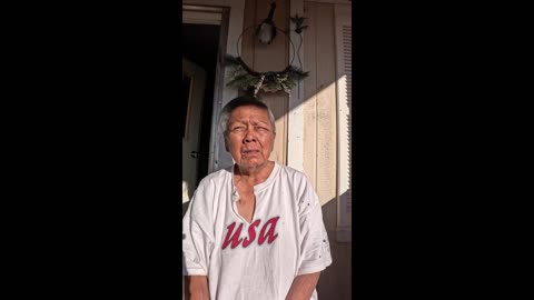 Donald Trump looks at abuse to a Navajo.