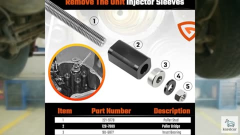 GEARCESS 9U-6891 Injector Sleeve Remover Installer Set+9U-7227 Injector Height