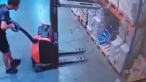 Warehouse Wipeout! 🥛😅