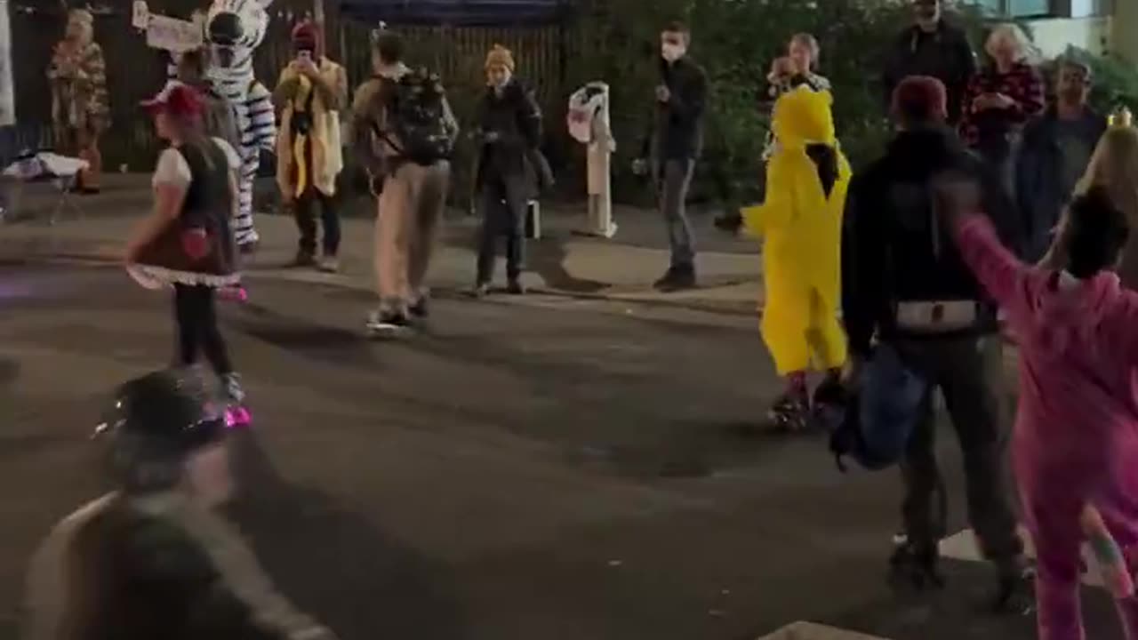 Liberals in Portland spent their whole night rollerblading around in circles outside