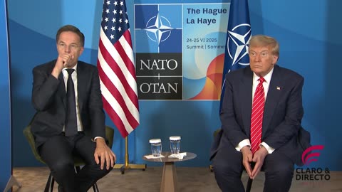 Trump EN ESPAÑOL en la OTAN, Tenemos escoria... CNN es escoria. MSDNC es escoria. The New York Times es escoria.