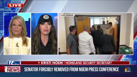 Senator forcibly removed from DHS Secretary Noem’s press conference
