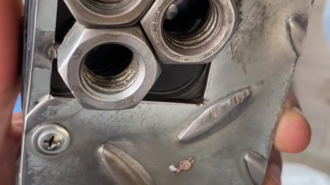 Heavy Duty Phone Case Made from Nuts and Bolts