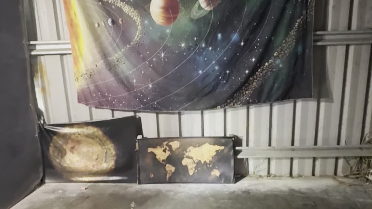 A Golf shot towards an elderly Birthday Party.