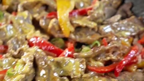 Who loves eating rice? Its gona be a perfect recipe for you. Stir beef pepper cheese with rice