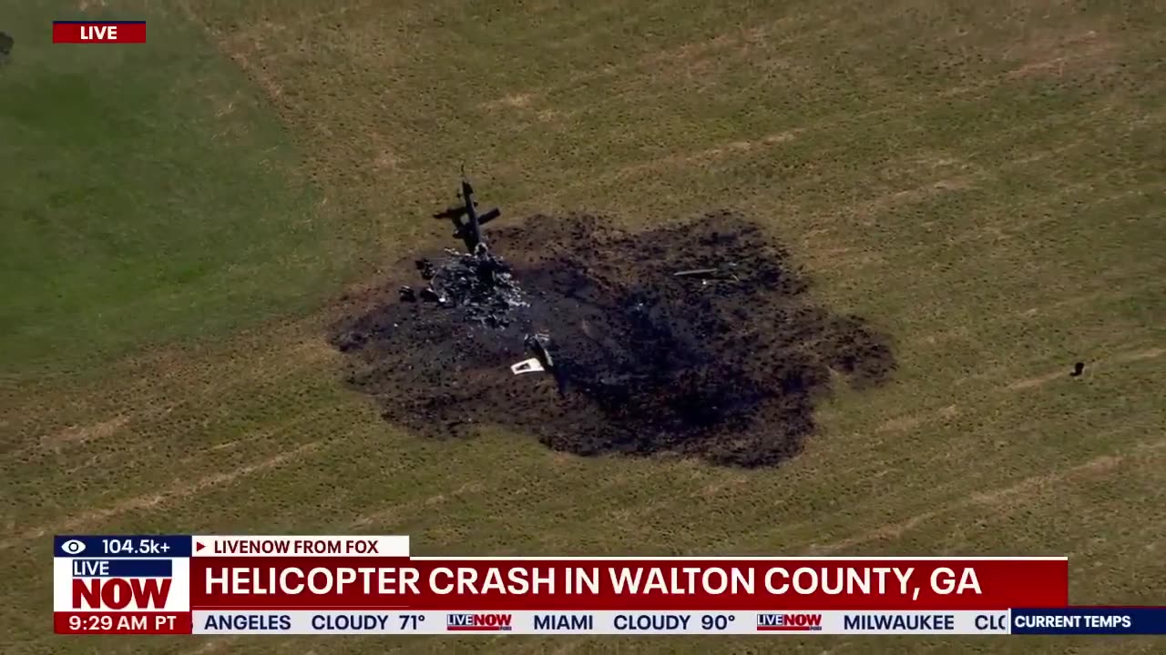 Helicopter crash in Walton County, GA