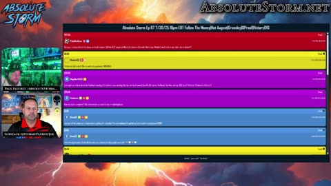 Absolute Storm Ep 67 7/30/25 10pm EDT Follow The Money|Hot August|Grassley|QProof|HistoryOfQ