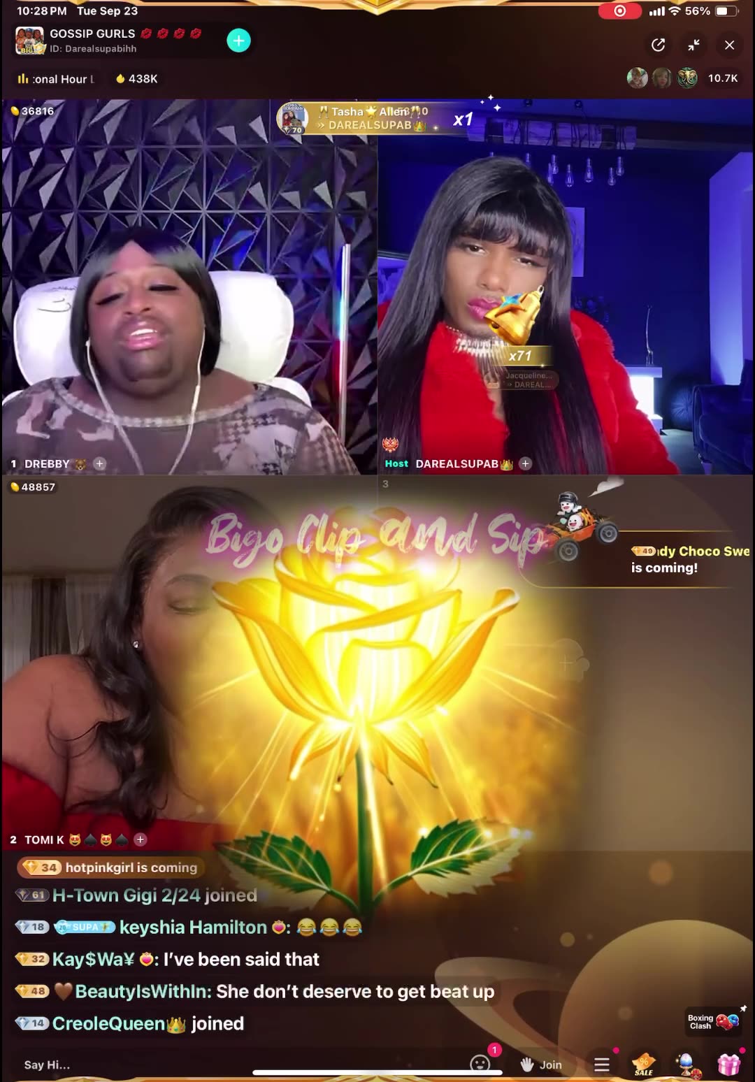 Gossip Gurls segment ft Droski alledgedly choking 21 n police were called 9/23/25 #bigoclipandsip