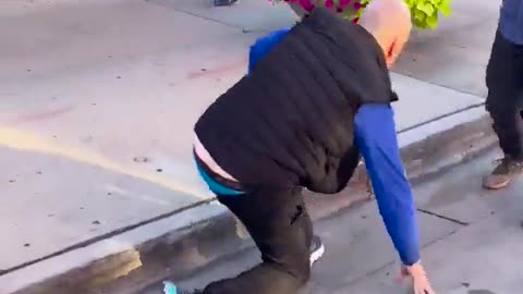 MAGA man falls on his face after calling No Kings protestors slurs