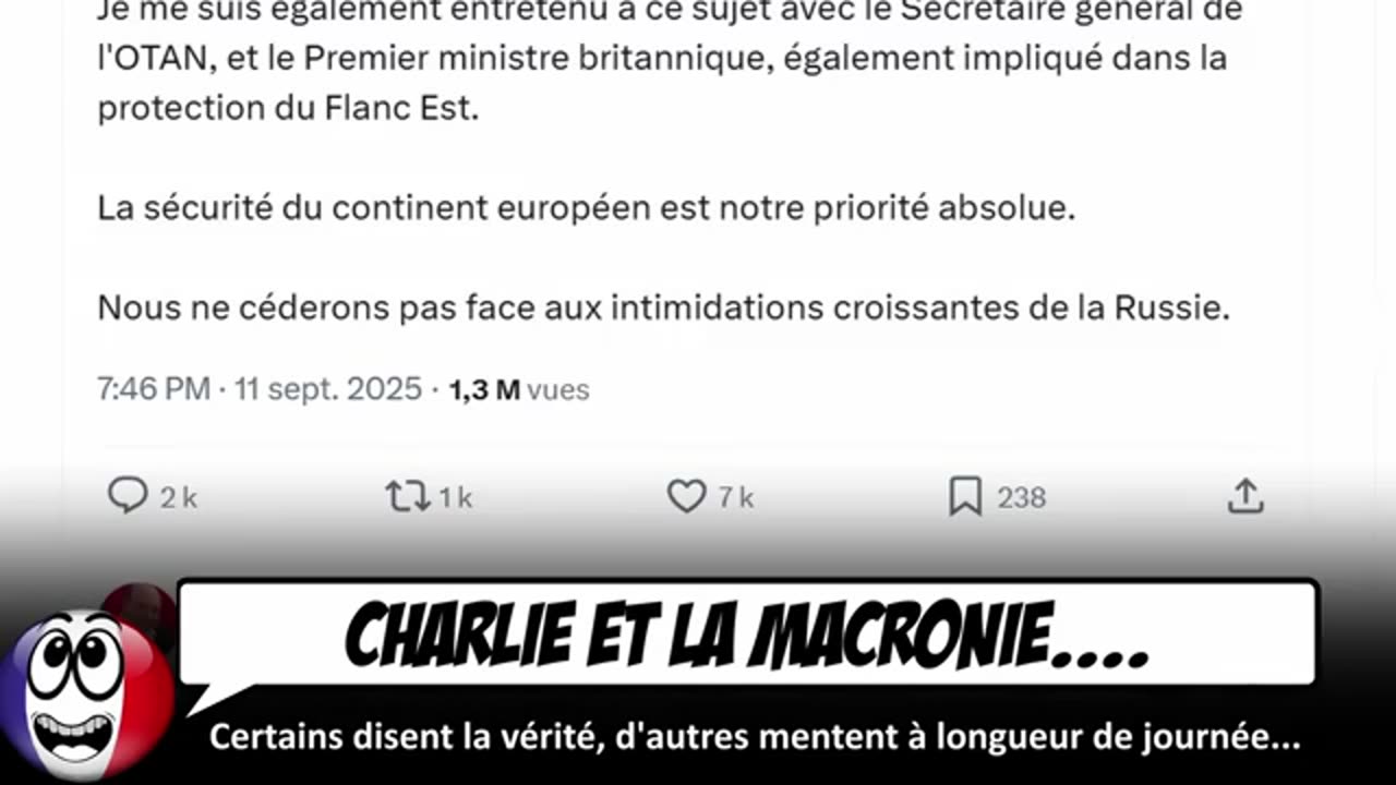 Macron traité de MAUVIETTE par Charlie Kirk, Ursula von der Leyen agite la PEUR....