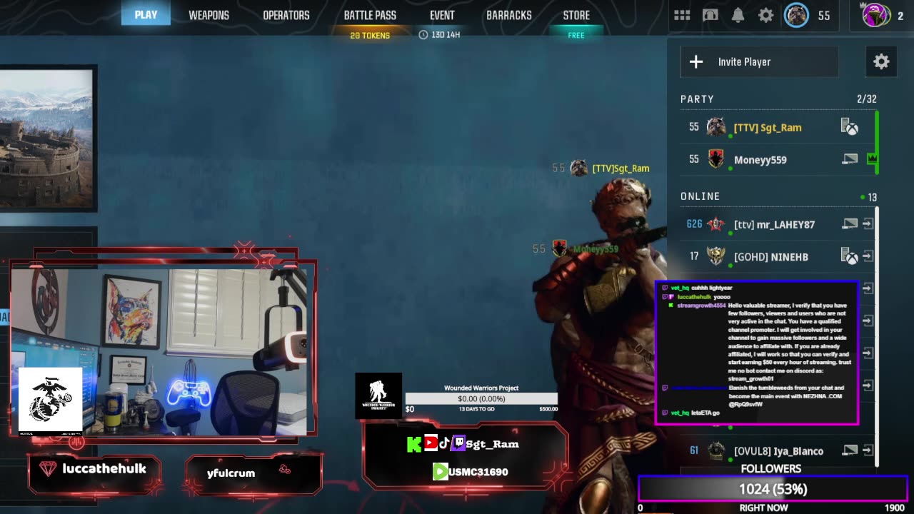 MARINE VET SHADOW BANNED ON STREAMING PLATFORM ( FOLLOW TO SUPPORT)
